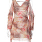 Women Leopard Print Sexy Mini Dress Boho Long Flare Sleeve Beach Club Party Dresses Female Elegant Y2K Ruffle Dresses