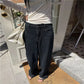 Y2K Polka Dot Jeans Women Vintage Stretch Wide Leg Denim Pants Casual Distressed Baggy Boyfriend Jeans with Pockets