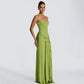 Black Evening Dresses Woman Elegant Sexy Front Tie Backless Halter Maxi Dress
