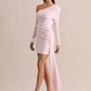 Diagonal Collar Backless Sexy Mini Dress Women Elegant Long Sleeve Draped Ruched Bodycon Club Party Dresses Female