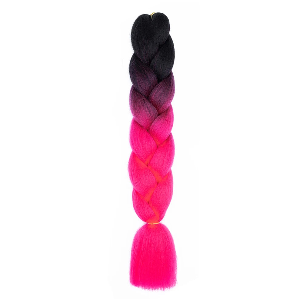 24 Inch Jumbo Braids Extensions Synthetic Braiding Hair Afro Ombre Color kanekalon Hair for Children Braid