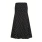 Polka Dot Floor-length Chiffon Skirt French Style Ruffled Mesh A-line Skirts Elegant Maxi Bottoms High Waist Streetwear
