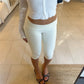 Women's High Waist Capri Leggings Stretch Yoga Pants Fitness Trousers Casual Sports Activewear for Running Gym Workout