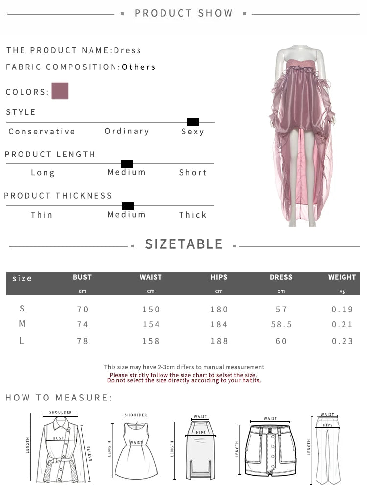 See Through Irregular Large Hem Women Edible Tree Fungus One Shoulder Patchwork Lace Sweet French Style Chic Vestidos