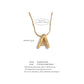Waterproof 26 English Letter Initial Name Pendant Necklace Stainless Steel 18K PVD Plated A to Z Charm Jewelry Wholesale