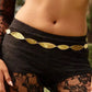 Vintage Irregular Leaf Waist Chains for Women Summer Beach Bikinis Sexy Adjustable Waistband Belly Belt Body Jewelry
