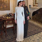 Black Long Sleeve Maxi Dress with White Polka Dot 2026 Fall Dresses for Woman Elegant Clothing