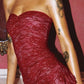 Lace Off-shoulder Backless Sexy Mini Dress For Women Fashion Strapless Sleeveless Ruffled Bodycon Club Dress Elegant