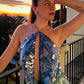 Sequins Sexy Mini Dress Women Fashion Patchwork Hollow Out Halter Sleeveless Backless High Waist Beach Holiday Dress