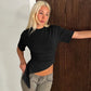 Crew Neck Short Sleeve Asymmetrical Tops Summer 2026 Fashion Tshirt Woman Clothes