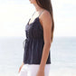 Women Summer Camisole Sleeveless Tops Backless Button Down Tie-up Front Solid/Dots Summer Vest for Party Club Beachwear