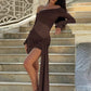 Off-shoulder Long Sleeve Sexy Mini Dress Women Fashion See Through Strapless Backless Draped Ruched Club Party Dresses