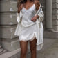 Lace Half Slip Satin Skirt Women Low Waist Lace Trim Mini Skirt Patchwork A Line Short Skirts Y2K Club Fairy Underskirt