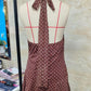 Women's Summer Tank Dress Sleeveless Open Back Halter Neck Polka Dot Print Above Knee Dress Vacation Party Club Sundress