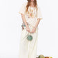 Lace Trim Wide Leg Elastic Waist Pants, Lightweight Casual Trousers, Romantic Versatile Daily Wear for Women