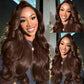 Chocolate Brown Body Wave Transparent 13x6 13x4 HD Lace Frontal Colored Human Hair Wig