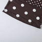 Sexy Polka Dot Patchwork 2 Piece Set Woman Sexy Wrap Chest Backless Tank Tops+Bike Shorts Midnight Party Fashion Suit