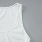 Sexy Low Cut Sleeveless Short Dresses for Woman Clothes Basic Solid Color Bodycon Dress