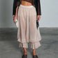 Casual Mesh See-Through Crop Trousers with Safety Shorts for Daily Women Capri Bloomers Pants Y2K Vintage Streetwear
