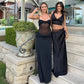 Sheer Mesh Patchwork Twisted Backless Maxi Dress Women Elegant Sexy Brown Black Evening Dresses Summer 2025