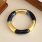 8 Styles Vintage Resin Round Tube Elastic Bracelet for Women Bohemian Stackable Acrylic Bracelet Bangle Party Jewelry New