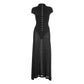 Button Hollow Short Sleeve Maxi Dress White Black Vintage Elegant Dresses for Women Clothes 2026
