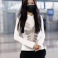 Art Print t-Shirt Women Full Sleeve Skinny Half Turtleneck Elasticity Daily Simple Street Music Festival Clubwear