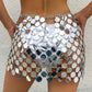Sexy Acrylic Plastic Sequin Chest Bra Chain Dress Nightclub Party Show Festival Outfit Dance Costume Stage Wear Body Jewelry New