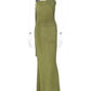 Halter Strapless Sexy Maxi Dress For Women Fashion Green Off-shoulder Backless Sleeveless Bodycon Elegant Long Dress