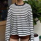 Autumn Spring Long Sleeve Striped T-Shirts Women Basic Casual Tops Female Cozy Loose Blouse Tees Harajuku T Shirt New