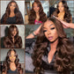 Chocolate Brown Body Wave Transparent 13x6 13x4 HD Lace Frontal Colored Human Hair Wig