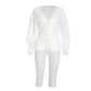 Elegant Blazer 2-Piece Set Women Single Breasted Jacket+Calf Pants Matching Simple Solid Office Commute Slim Outfits