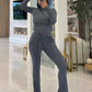 Striped Print 2 Piece Set Women Trend Hooded Full Sleeve T-Shirt+Drawstring Pants Fashion Casuals Street Sporty Suits