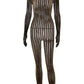 Sexy See Through Jumpsuit Women Coquette o-Neck Full Sleeve Stretch Hipster Skinny Fit 2026 Spring Clubwear Overalls