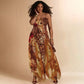 Leopard Print Mesh Splicing Sleeveless Maxi Dress Woman Fashion 2026 Sexy Summer Dresses