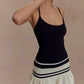 Striped Knitted Sleeveless Backless Mini Dresses New in Summer Holiday Dress Woman Clothes
