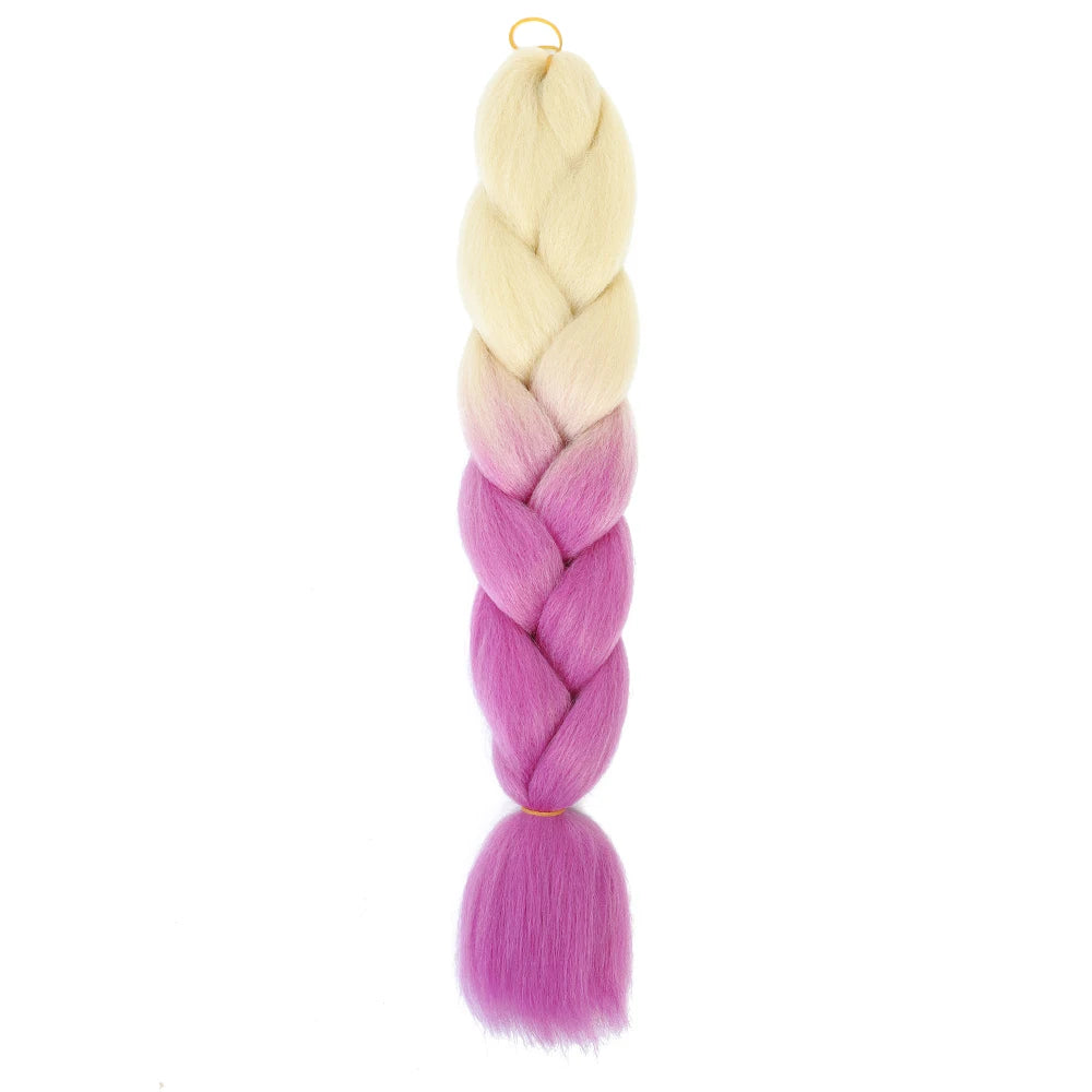 24 Inch Jumbo Braids Extensions Synthetic Braiding Hair Afro Ombre Color kanekalon Hair for Children Braid