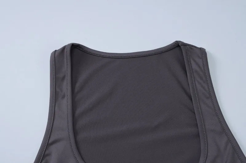 Square Neck Sleeveless Cropped Tops for Woman Summer Clothes Basic Casual Solid Color Tank Top Trending