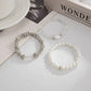 3 Pcs/Set Elegant Baroque Imitation Pearl Bracelets for Women Luxury Stacked Crystal Bead Chain Bracelet Wedding Jewelry