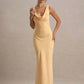 Satin Cowl Neck Backless Sexy Maxi Dress Women Gown Fashion Sleeveless Lace-up Bodycon Club Party Long Dress Female