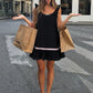 Women Ruffle Strap Mini Dress Sweet Bow Decor Contrast Lace Trim Sleeveless A‑Line Short Dress Y2K Casual Party Dress