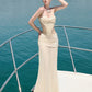 See Through Hem Folds Bandage Maxi Dress Women Waistless Backless Patchwork Flower Decoration Party Vacation Vestidos