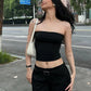 Tube Tops Women Simple Y2K Backless Simple Vacation Classic Street Versatile Daily Hottie Summer Fashion Casual Vest
