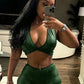 Faux Leather 2-Piece Set Women Halter v-Neck Knot Backless Vest+Simple Peach Butt Short Sexy Midnight Hottie Suit