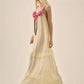 Women Long Dress 3D Floral Decor Sleeveless V-Neck Cami Dress Summer Fashion Ruffles Casual Spaghetti Strap Party Dress