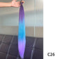 Synthetic Long Straight Ponytail Extensions With Rubber Band DIY Braided Ponytail Purple Hair Accessories for Halloween