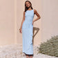 Mesh Sleeveless Maxi Dress with Side Draping Woman Elegant Wedding Guest Party Dresses 2026