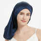 100% Mulberry Silk Bonnet Sleep Hair Cap Long Bonnets with Elastic Tie Band Adjustable Straps for Long Curly Dreadlock Braid