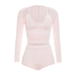 Trend 3 Piece Set Women Fashion Low-Neck Backless Camisole+Bike Shorts+Full Sleeve Jacket Simple Street Sport Suits