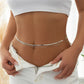 Sexy Flat Snake Chain Waist Belly Belt for Women Summer Beach Bikinis Simple Body Chain Festival Jewelry Accessories